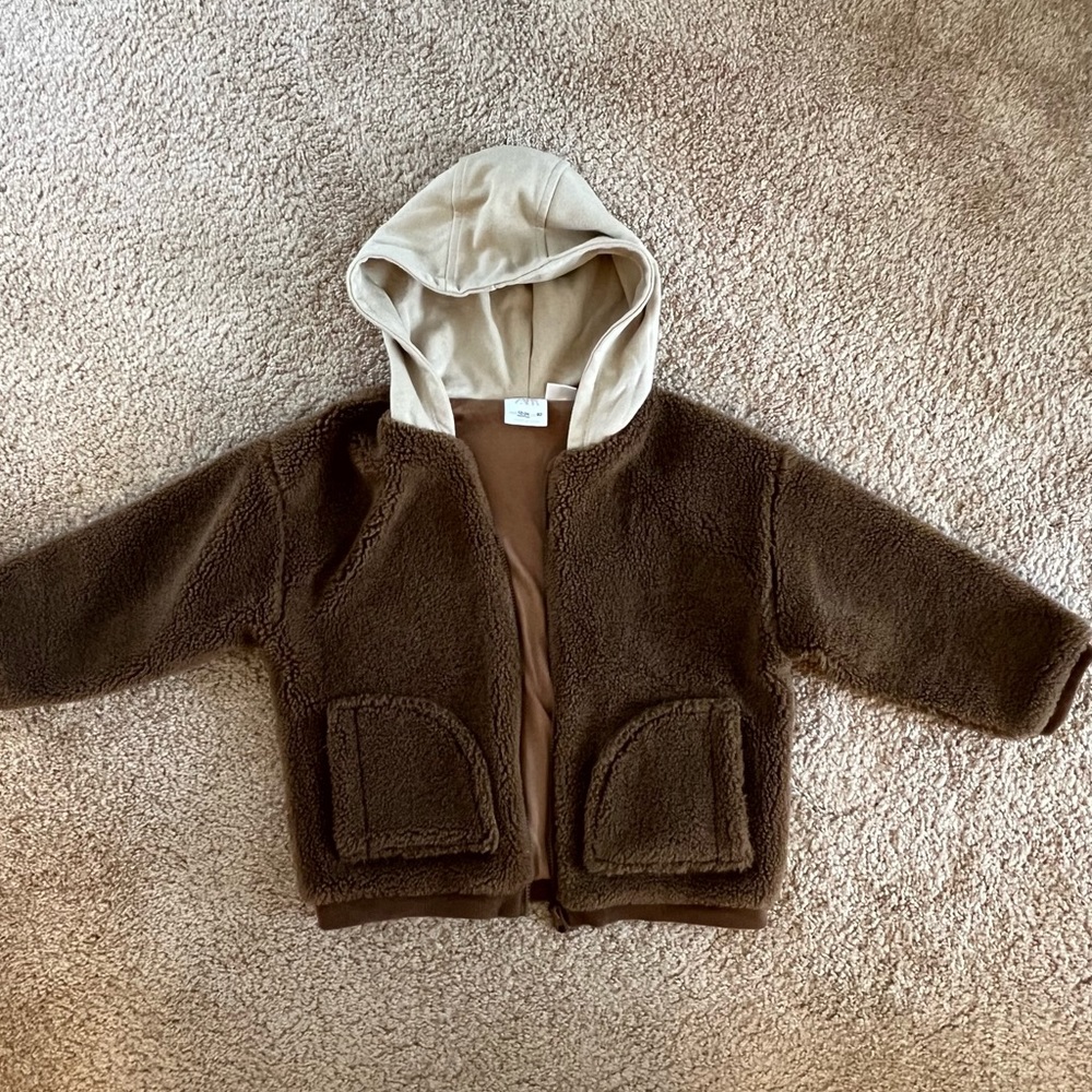 Zara toddler Sherpa bomber jacket 18-24 months
